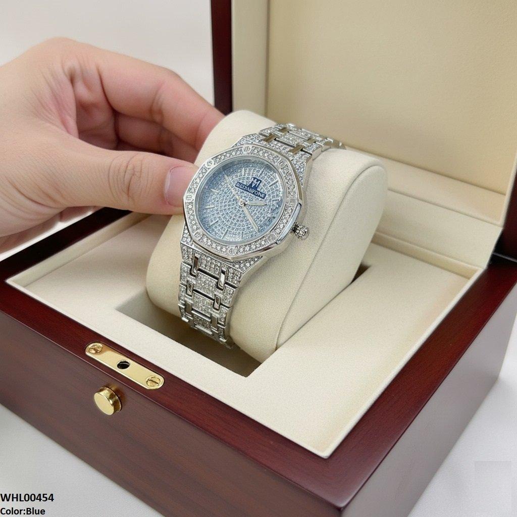 Round Stone Dial Women's Watch