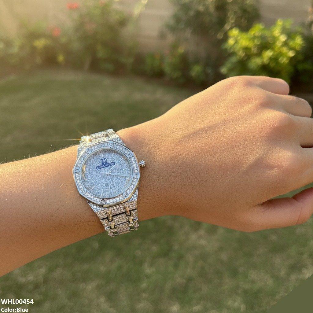 Round Stone Dial Women's Watch