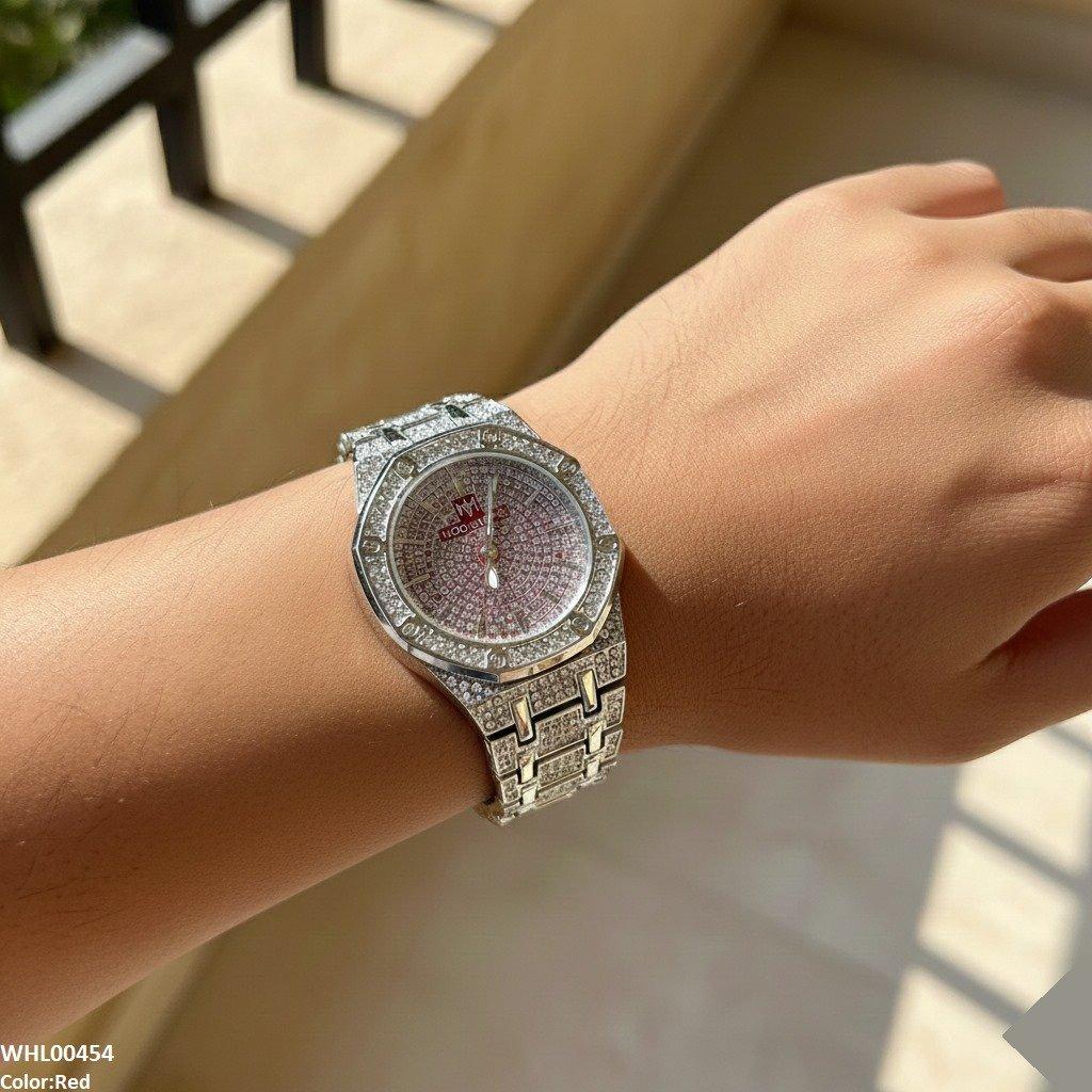 Round Stone Dial Women's Watch