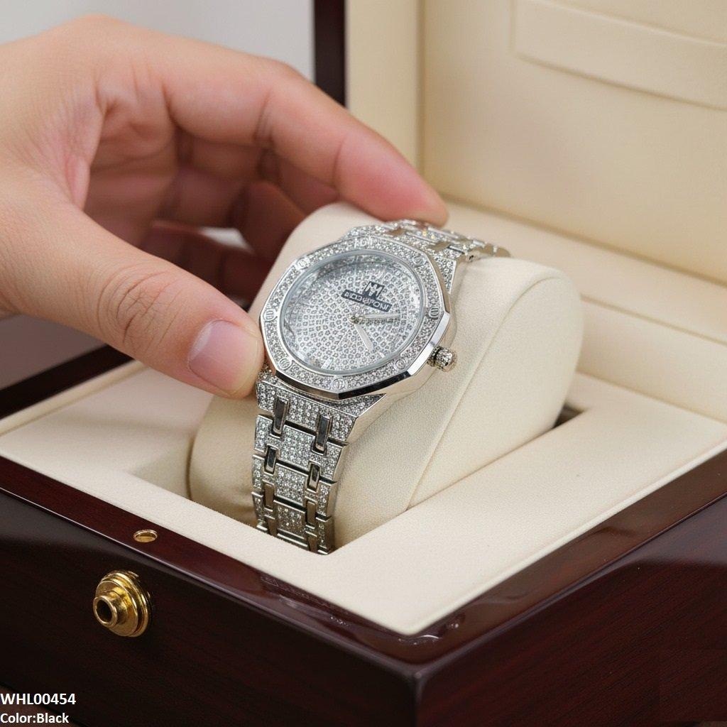 Round Stone Dial Women's Watch