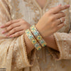 Round Flower Bangle Set