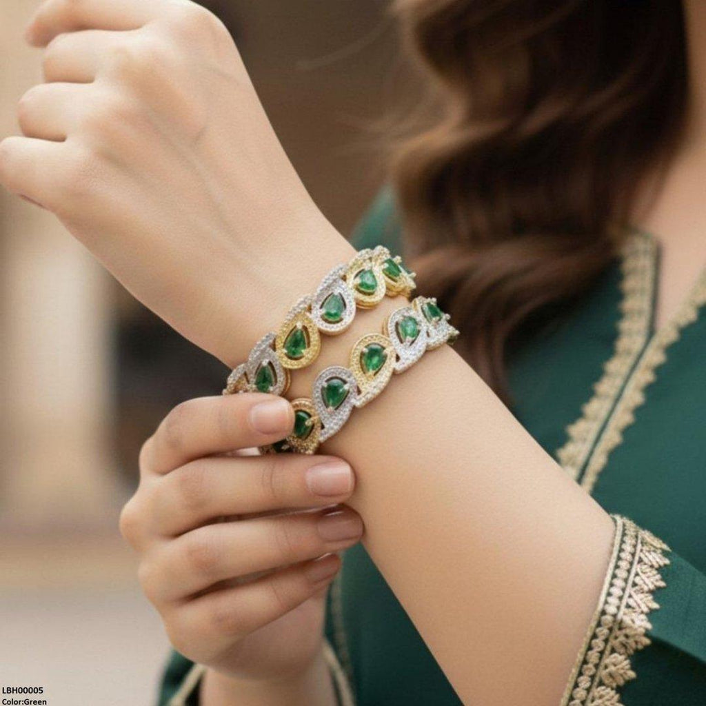 Tear Stone Bangle Set