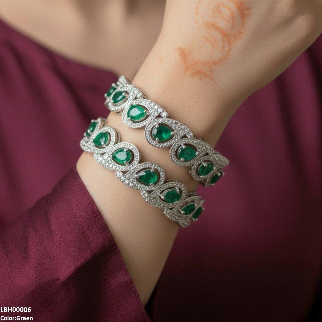 Tear Stone Bangle Set
