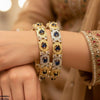 Round Stone Bangle Set