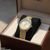 Round Bezel Stone Dial Women's Watch