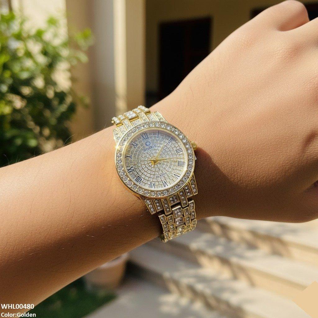 Round Rhinestone Women's Watch