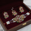 Flower Tear Pearl Drop Choker Set