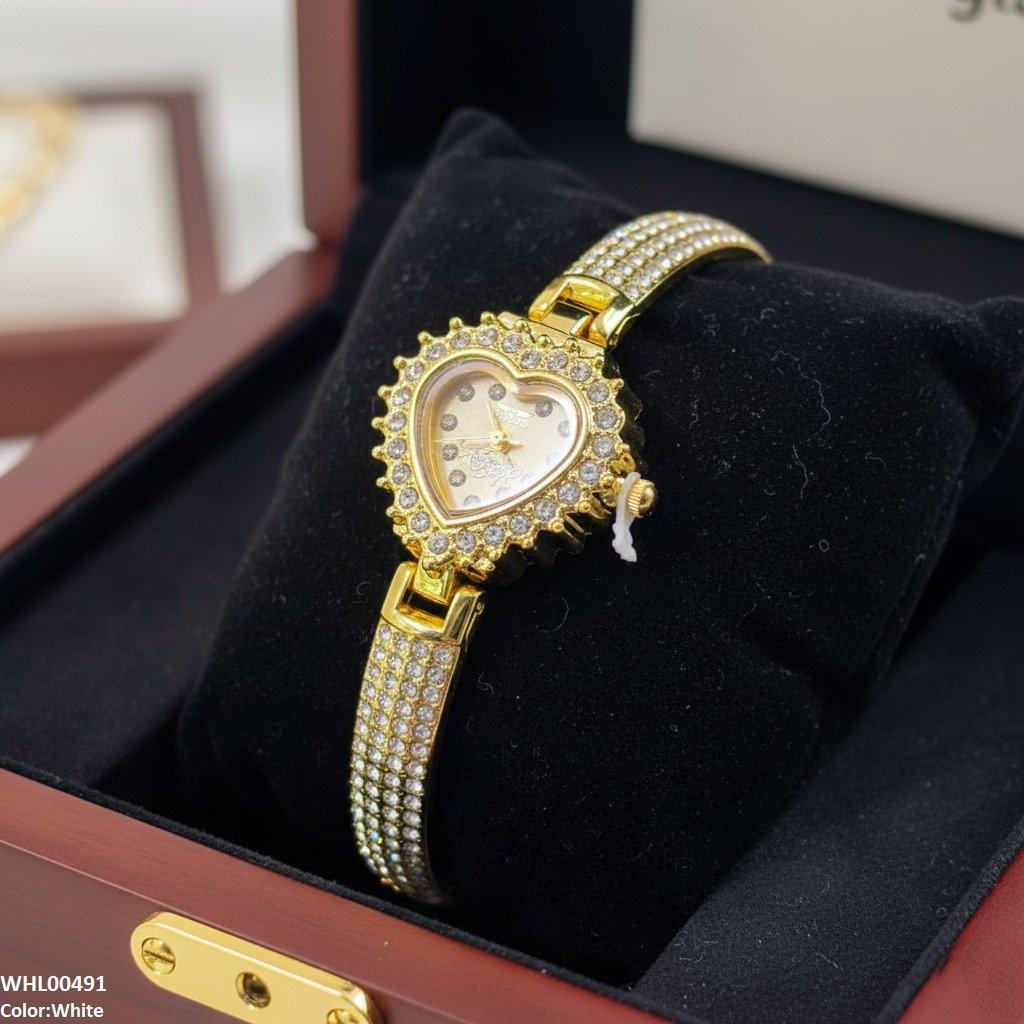 Heart Love Dial Stone Women's Watch