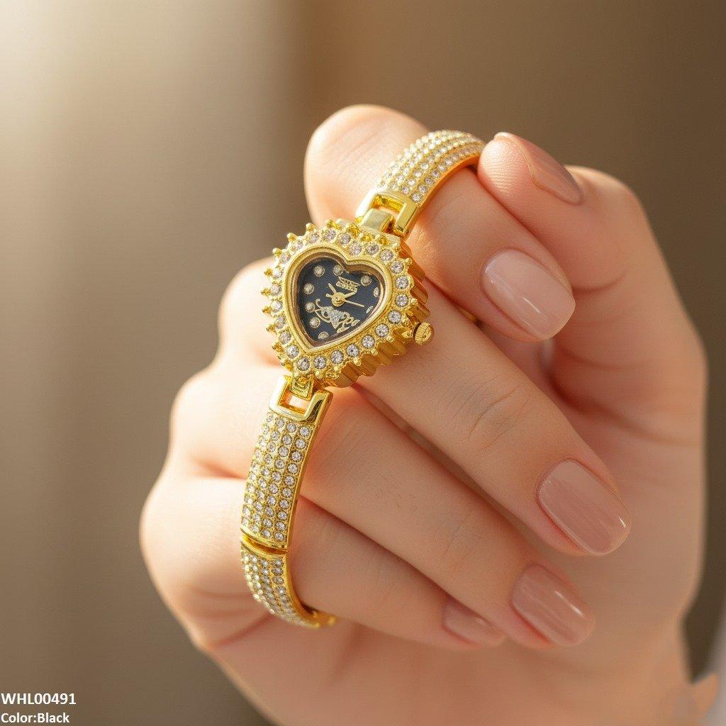 Heart Love Dial Stone Women's Watch