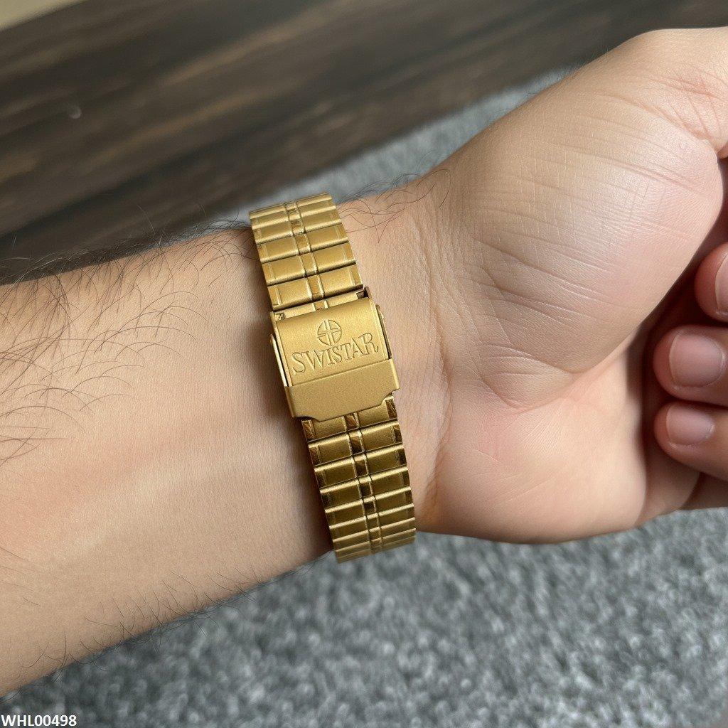Rectangle Stone Dial Couple Watch