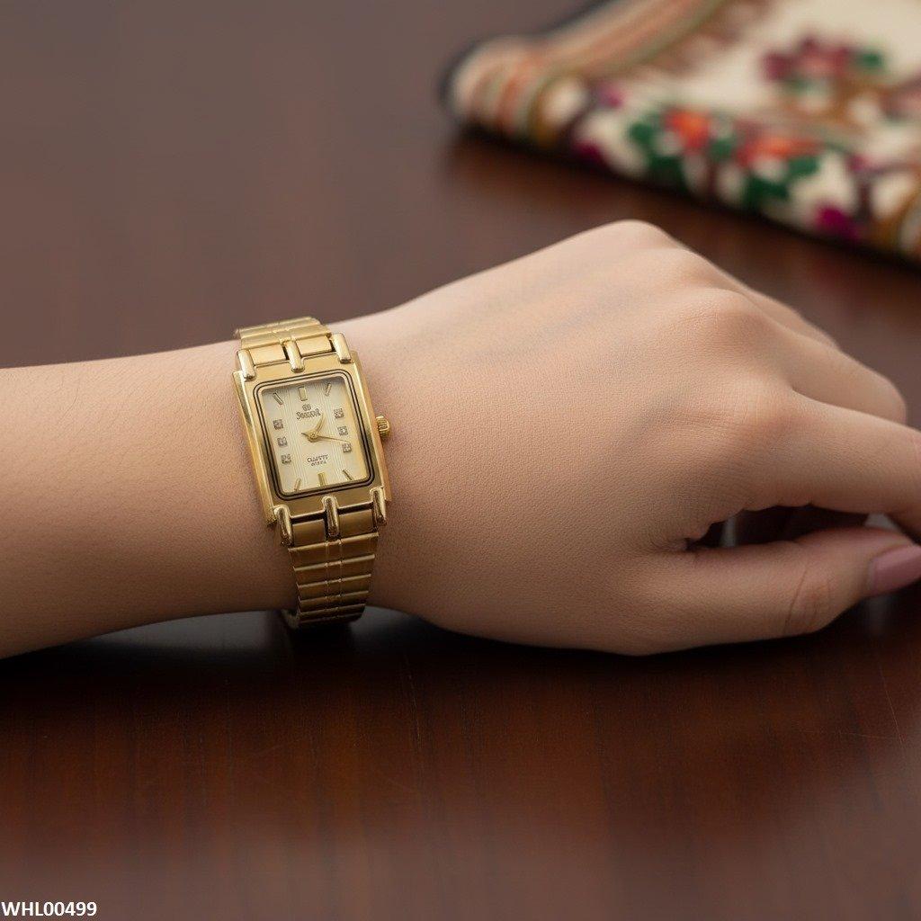 Rectangle Bezel Dial Couple Watch