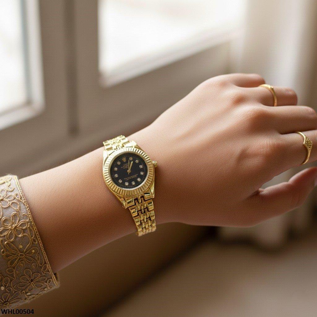 Round Stone Dial Watch