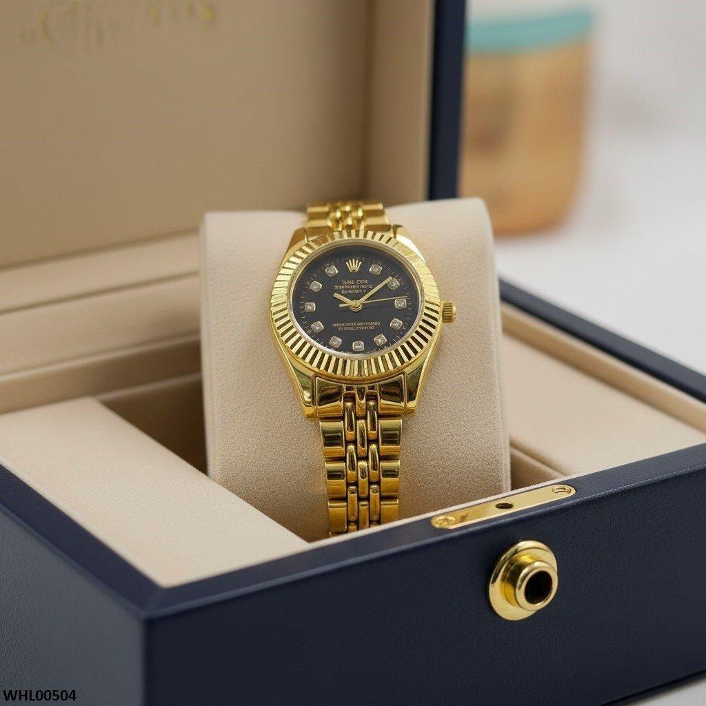 Round Stone Dial Watch