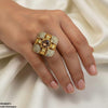 Round Stone Ring Adjustable