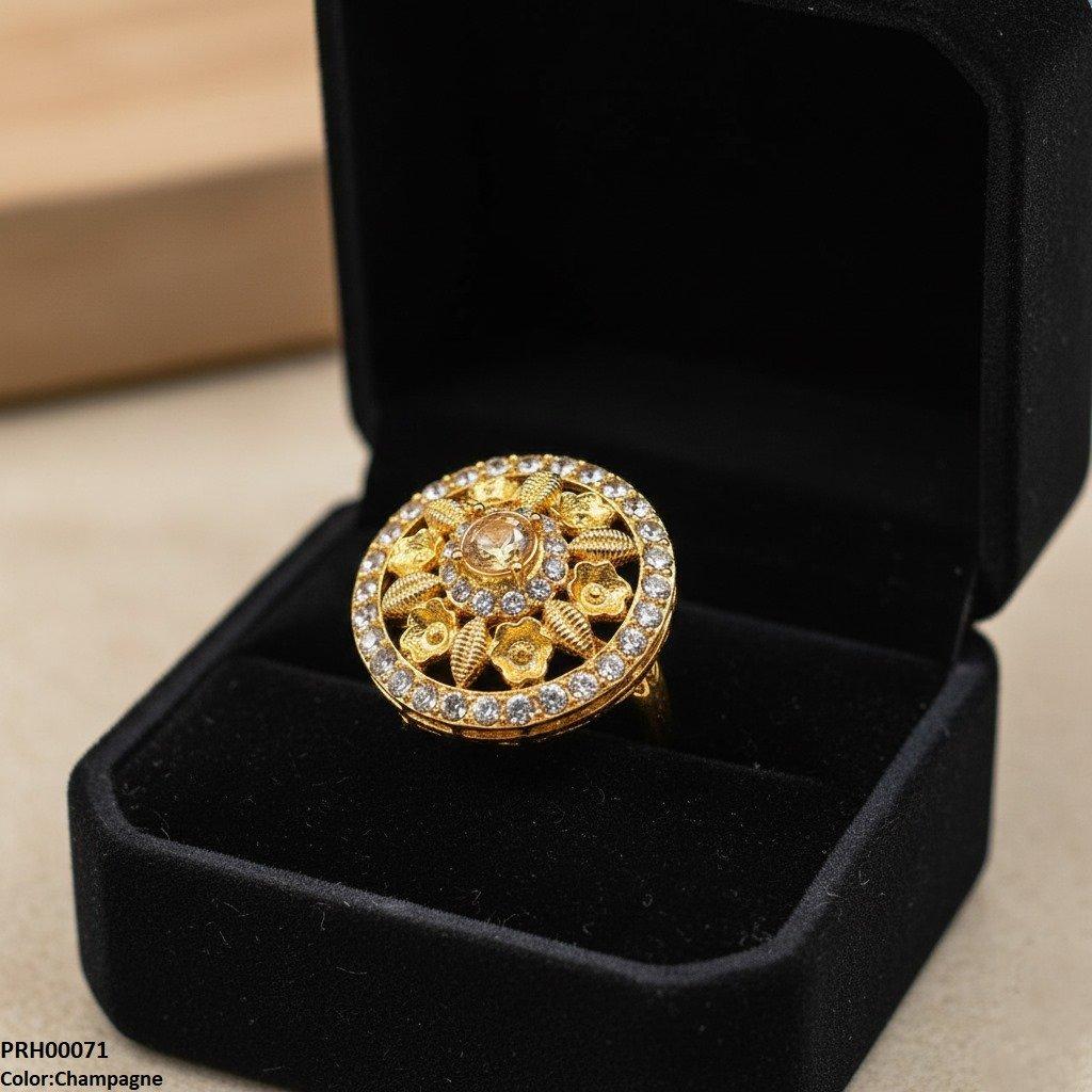 Round Flower Ring Adjustable