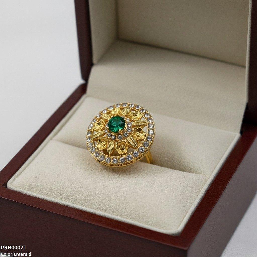 Round Flower Ring Adjustable
