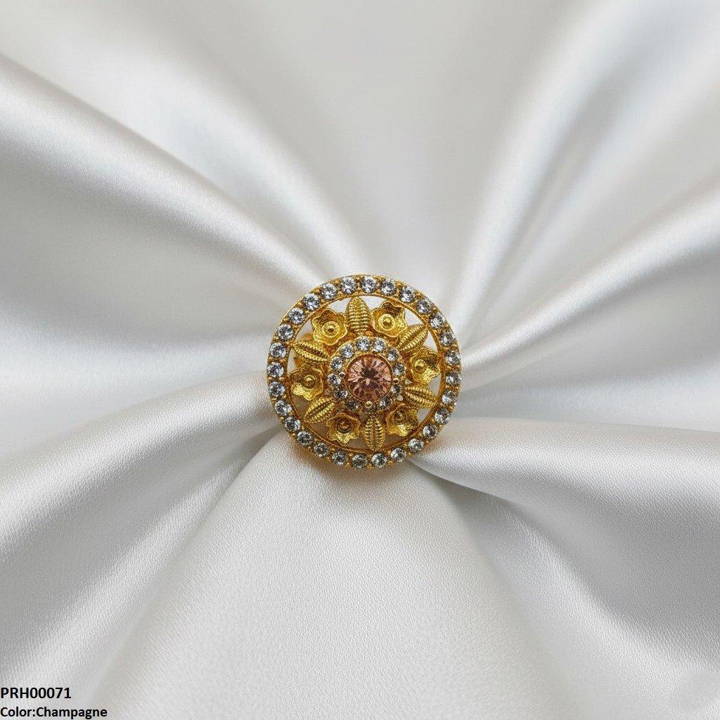 Round Flower Ring Adjustable