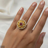 Round Flower Ring Adjustable