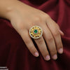Round Flower Ring Adjustable