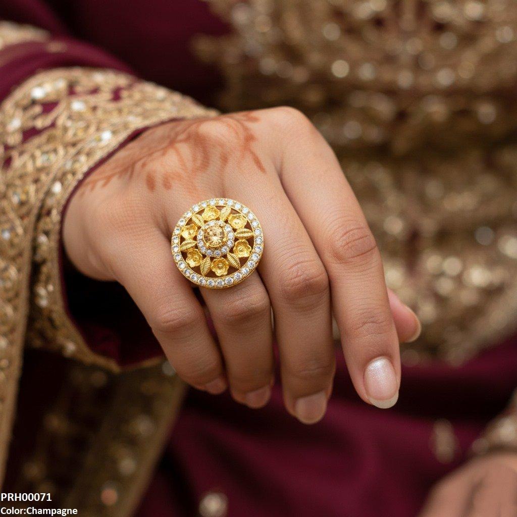 Round Flower Ring Adjustable
