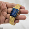 Rectangle Dial Stone Men's Watch