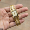Rectangle Dial Stone Men's Watch