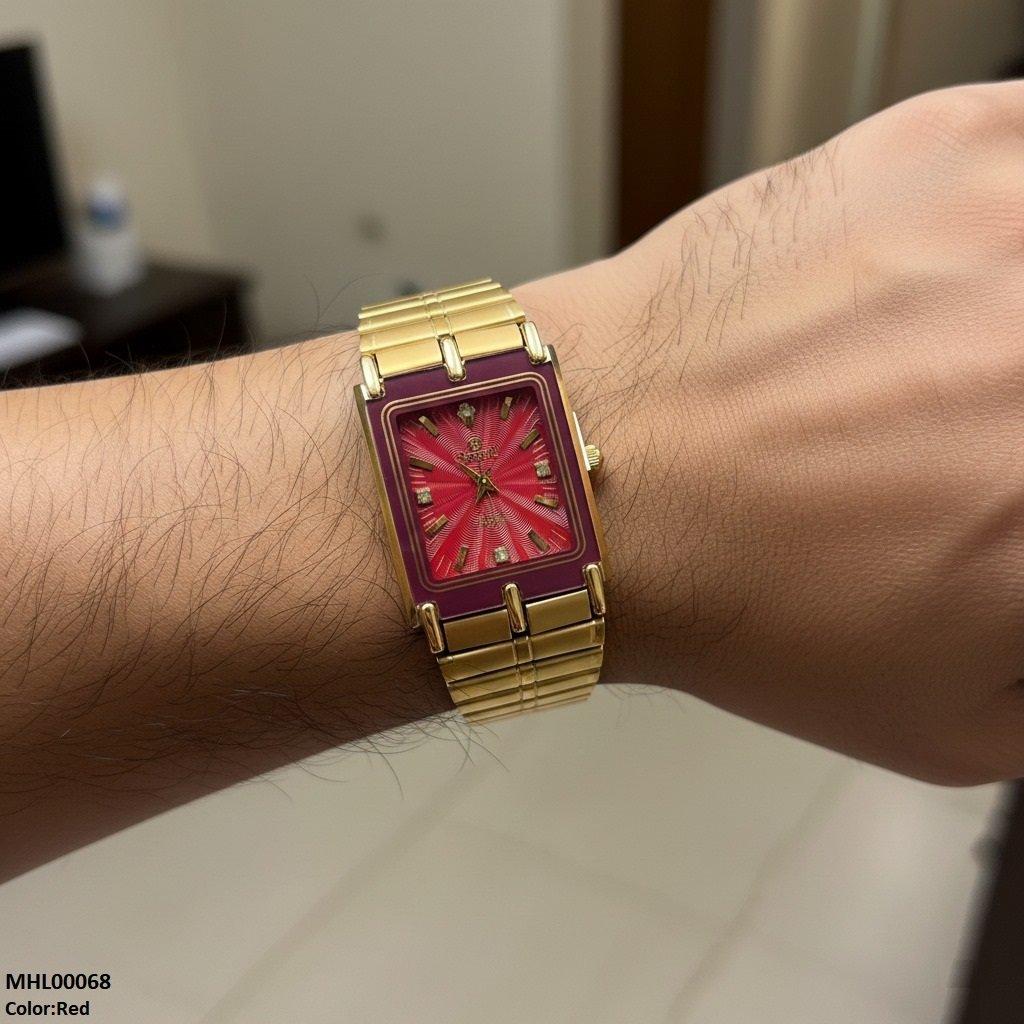 Rectangle Dial Men's Watch