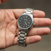 Round Black Dial Men's Watch