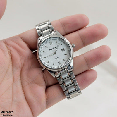 Round Black Dial Men's Watch