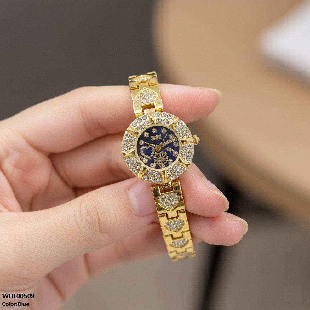 Round Heart/Flower Dial Women's Watch