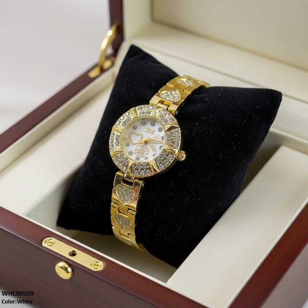 Round Heart/Flower Dial Women's Watch