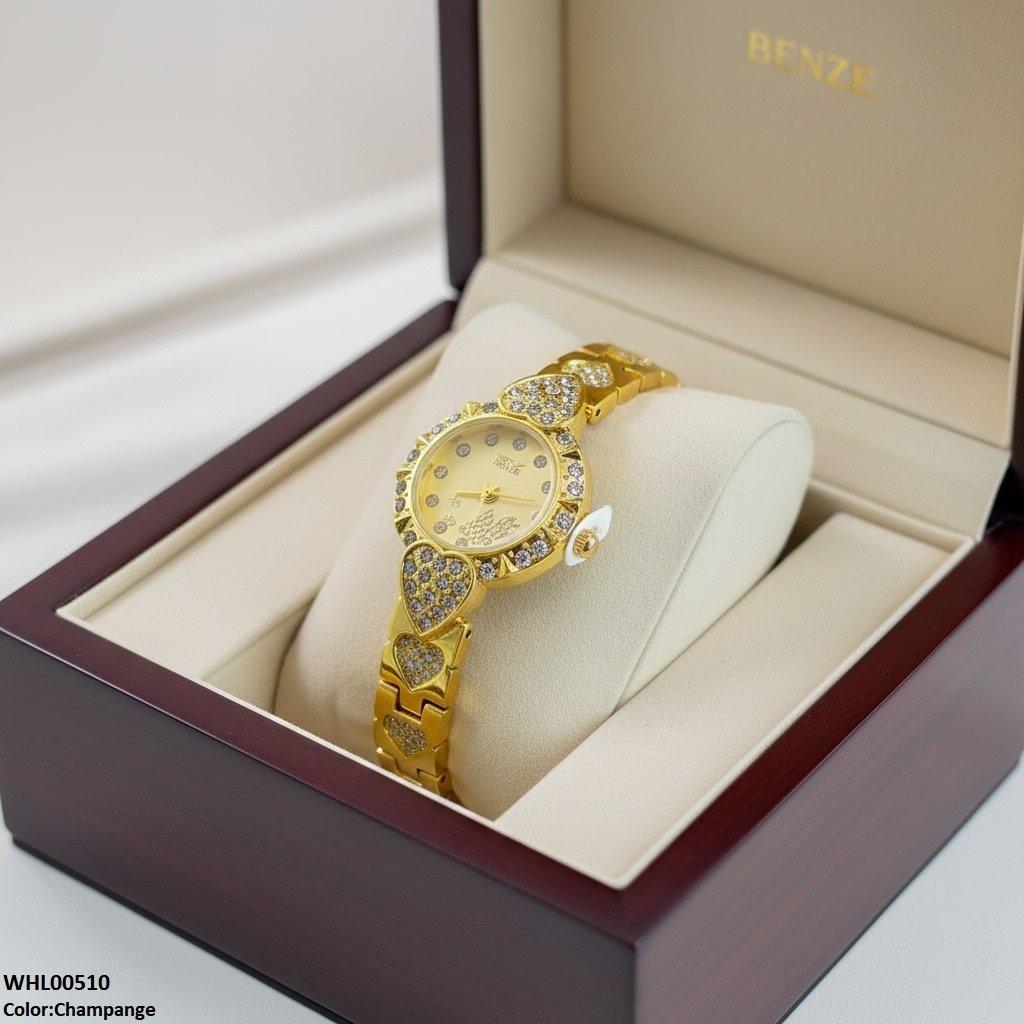 Round Heart Bracelet Women's Watch