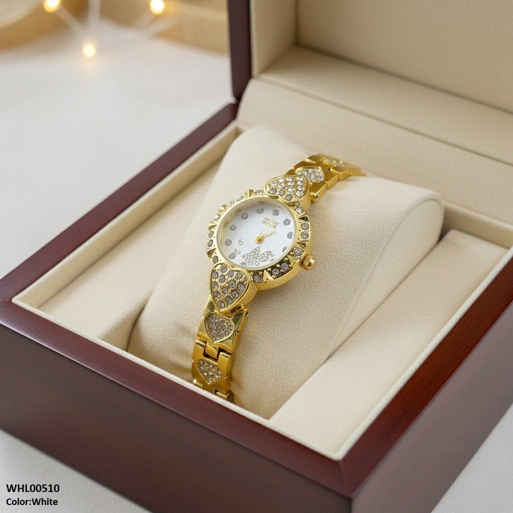 Round Heart Bracelet Women's Watch