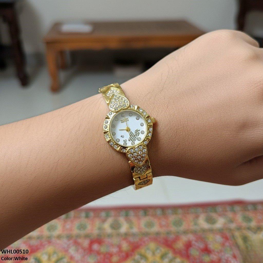 Round Heart Bracelet Women's Watch