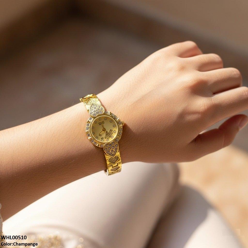 Round Heart Bracelet Women's Watch