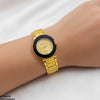 Round Black Bezel Women's Watch