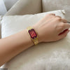 Rectangle Red Dial Women's Watch