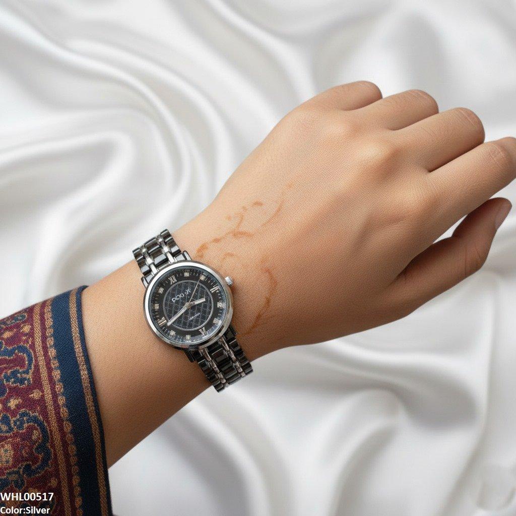 Round Dial Stone Women's Watch