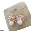 Flower Pearl Drop Earrings