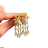 Flower Pearl Drop Earrings