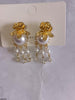 Flower Pearl Drop Earrings
