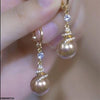 Round Pearl Drop Earrings