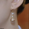 Round Pearl Drop Earrings