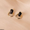 Square Round Drop Earrings