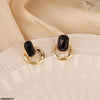 Square Round Drop Earrings