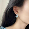 Double Leaf Drop Earrings