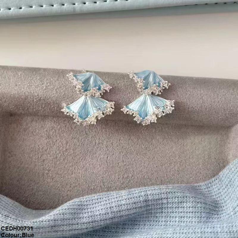Double Leaf Drop Earrings