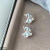 Double Leaf Drop Earrings