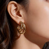 Three Layer Hoops Pair