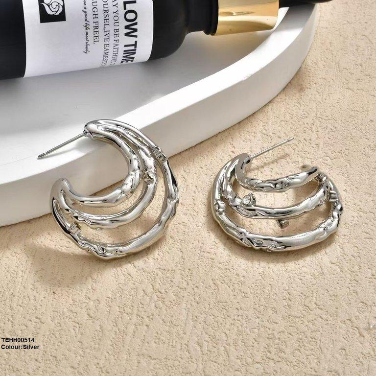 Three Layer Hoops Pair